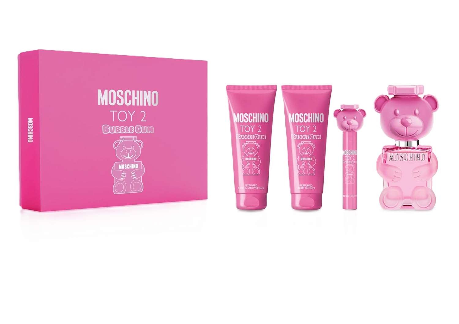 Moschino Set Toy 2 Bubble Gum for Women 4 Pcs Eau De Toilette