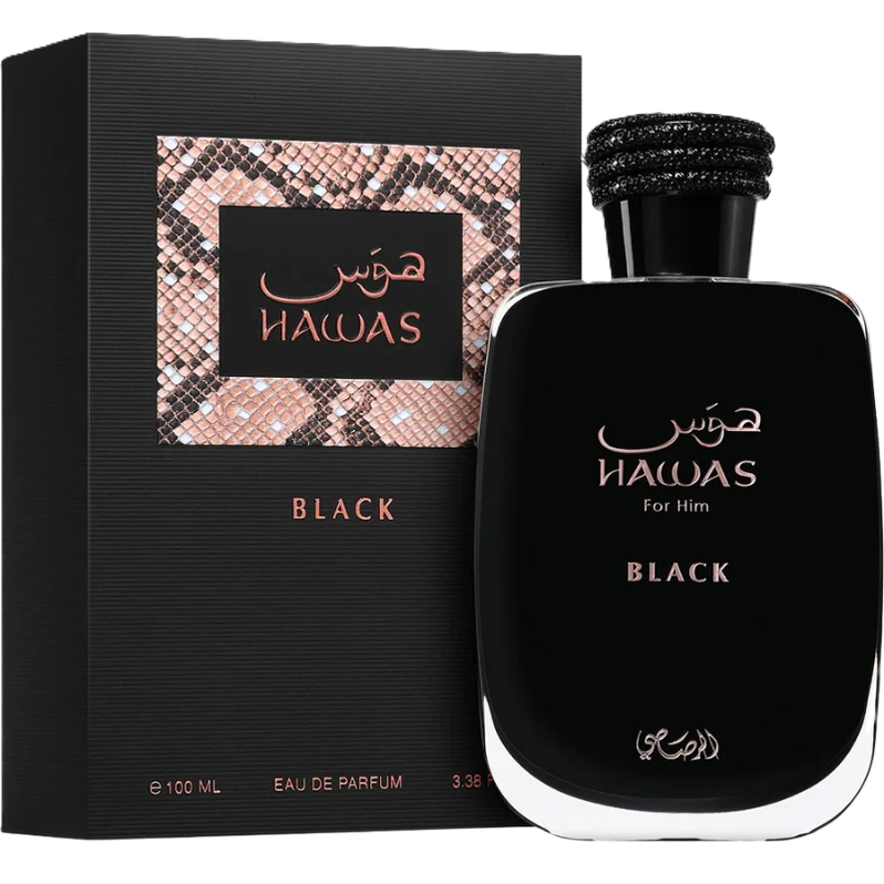 Rasasi Hawas Black EDP 3.4 Oz