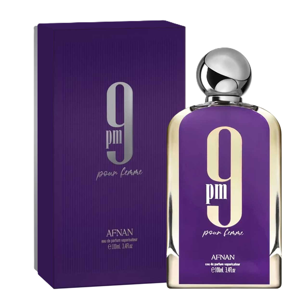 Afnan 9 PM Pour Femme  EDP 3.4 oz Morado